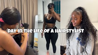 DAY IN THE LIFE OF A FULL TIME HAIRSTYLIST (UK) | 3 CLIENTS | GYM | RUKA HAIR