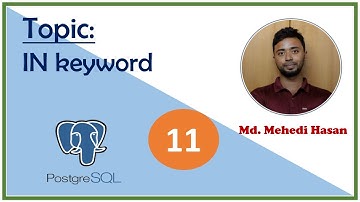 IN keyword in postgresql
