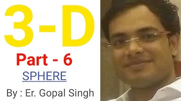 3D, Part-6 ( SPHERE ) By:- Er. GOPAL SINGH