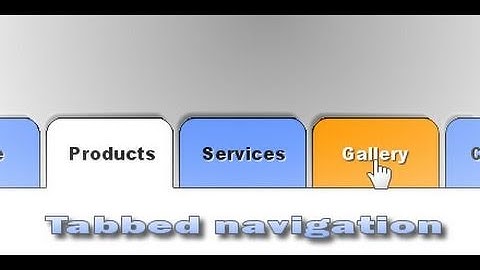 CSS Tabbed Navigation Menu - 1 of 2