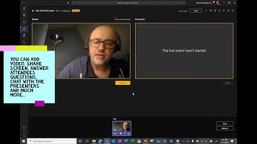 How to create a Teams Live Event and register attendees (Like in Cisco WebEx events).