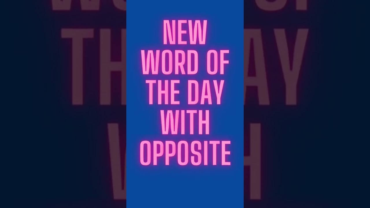 New word of the day with opposites | HOWDY ENGLISH 