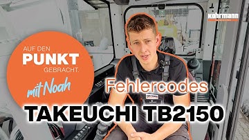 Takeuchi TB2150 - Fehlercodes
