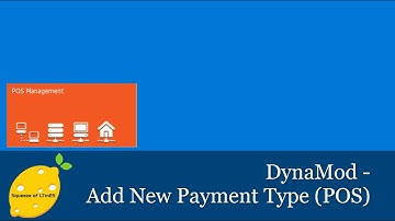 DynaMod - Add new Payment Type in POS