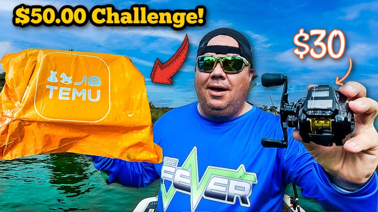 TEMU app $50.00 Budget SALTWATER Fishing Challenge! *We're Giving