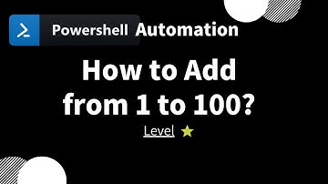 【 PowerShell one-line tips 】 How to add numbers from 1 to 100? (level 1)