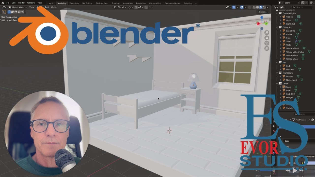 Creating a Lamp for a Nightstand | Isometric Room Design Tutorial