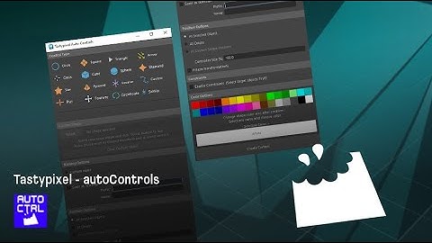 Tastypixel - Auto controls - Autodesk Maya Python script for rigging