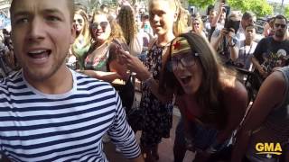 The Cast of "Kingsman: The Golden Circle" surprise fans at Comic Con
