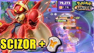 INSTANT DAMAGE SCIZOR BUILD 79 273 DAMAGE IN SECOND BEST SCIZOR BUILD GAMEPLAY POKEMON UNITE
