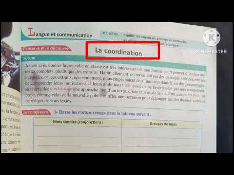 3ème année collège passerelle page: 1,112 la coordination