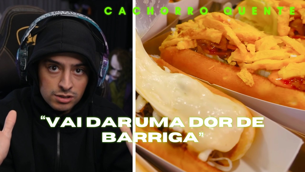 CORINGA REAGINDO á CACHORRO QUENTE DE PIZZA estilo AMERICANO de rua COREANO🌭🍕