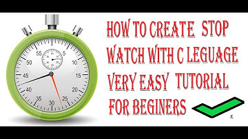 how to create stop watch with c language very easy.
