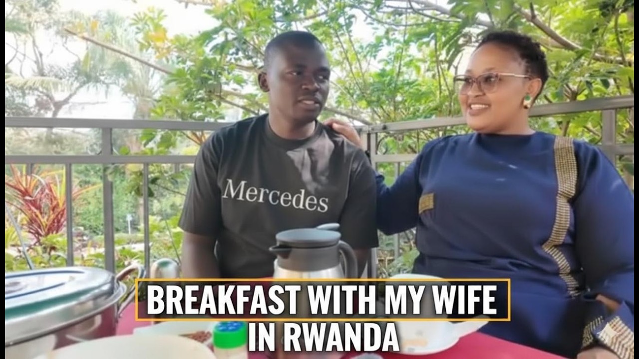 Having a breakfast in Rwanda Kigali with my beautiful wife❤️💕😛😘