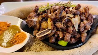 how to make ethiopian food beef tibs የደረቅ ጥብስ አሰራር