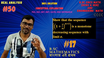 The sequence (1+1/n)^(n+1) is a monotone decreasing sequence with limit e | Real Analysis