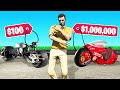 $100 VS $1000000 MODDED BIKES In GTA 5 RP!