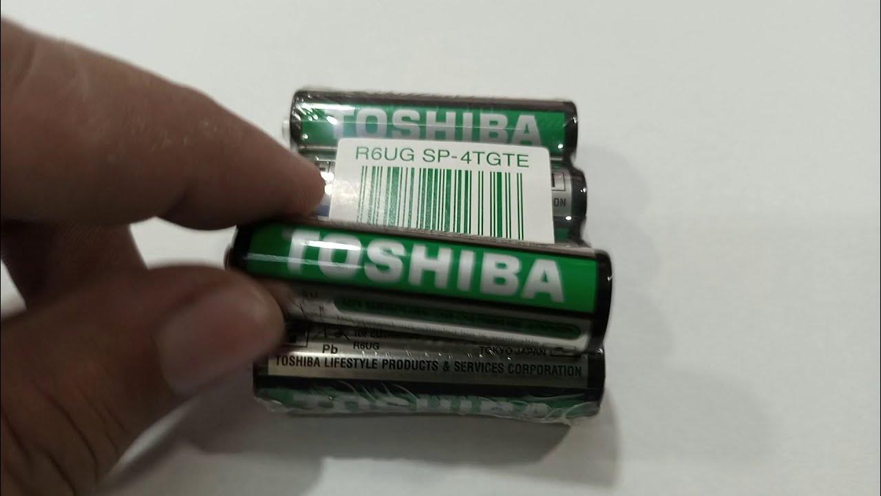 Toshiba Original Genuine Premium Cell / Batteries Green AA 1.5V For Order  Link Is in Description 