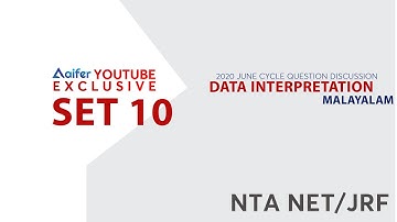 Previous Year Questions Of UGC NTA NET June 2020 Examination | DATA INTERPRETATION  | SET 10