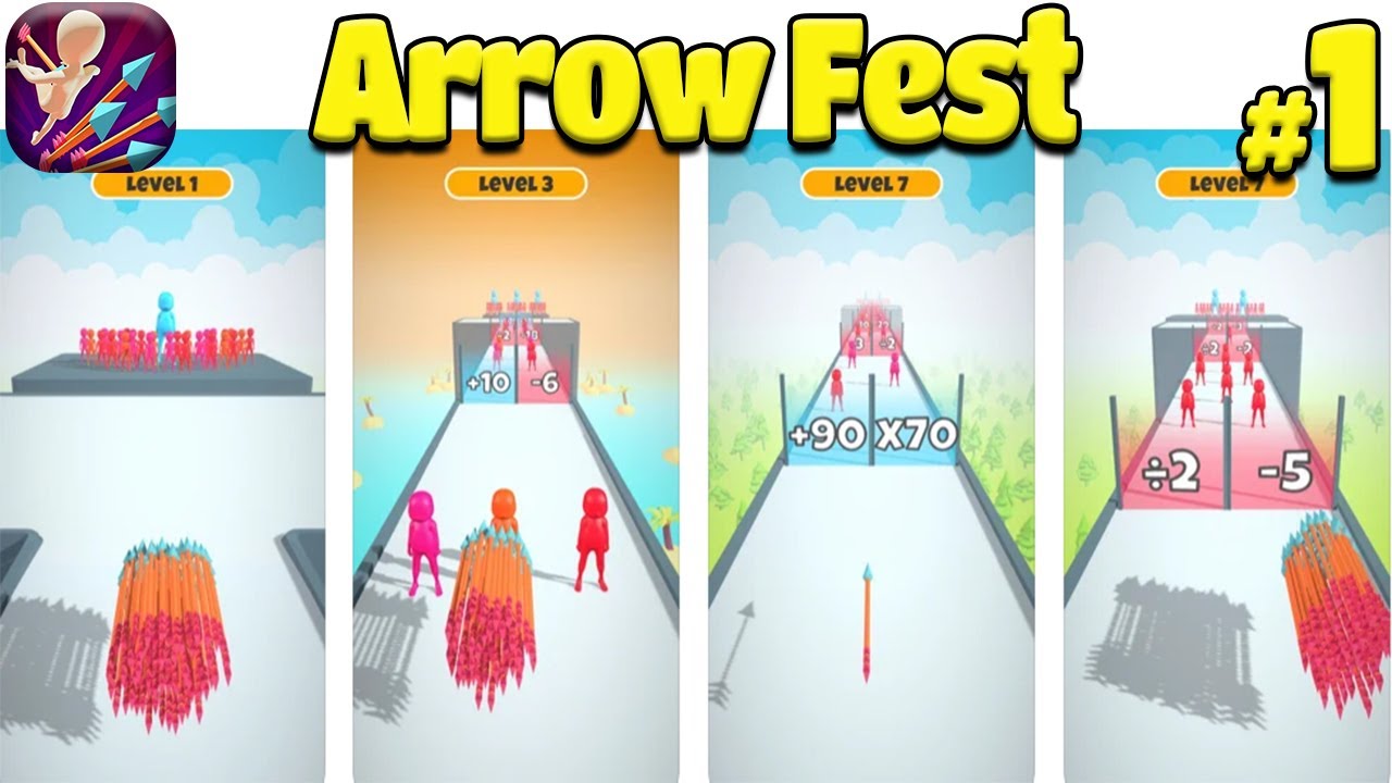 Arrow Fest Game - Max Level 1 - 9999 Complete gameplay Review - IOS/Andriod