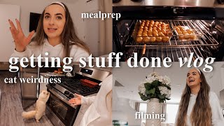 Getting Stuff Done Vlog | cleaning, baking, meal prep and behind the scenes of filming by IamJustaVlogger 1,727 views 1 year ago 15 minutes