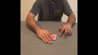 One card matrix by Yu Huihang. Me practicing the trick. Coin magic.