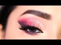 Smokey Pink Glitter Cut Crease eyeshadow look for this Valentine&#39;s Day || Shilpa