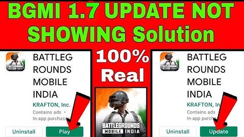 Bgmi 1.7 update not showing in Play Store | bgmi 1.7 update not showing | bgmi 1.7 here #bgmiupdate
