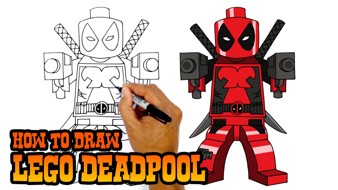 How To Draw Lego Deadpool Drawing Lesson