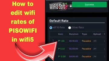 PANO MAGEDIT NG oras sa PISOWIFI na wifi5 soft software