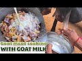 முதன் முறையாக ஆட்டுப் பாலில் ஆட்டுக்கறி பிரட்டல் | Village Style Goat meat cooking with Goat Milk