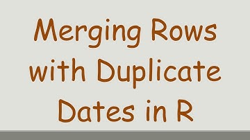 Merging Rows with Duplicate Dates in R