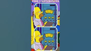Find 3 Differences Homer Simpson at work