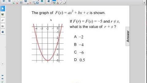 Algebra 1 Quadratics Graphing Quad Functions Pt 2 Q30