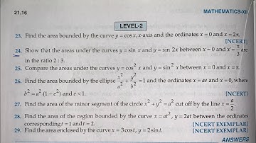 EX 20.1 Q20 TO Q29 AREA BOUNDED REGIONS SOLUTIONS OF CHAPTER 20 CLASS 12 RD SHARMA (PART3)