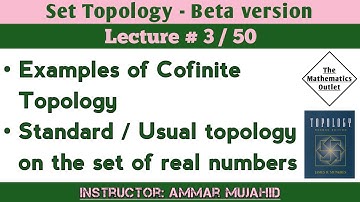 Examples of cofinite topology, What is cofinite topology | Usual topology on R | Lec 3