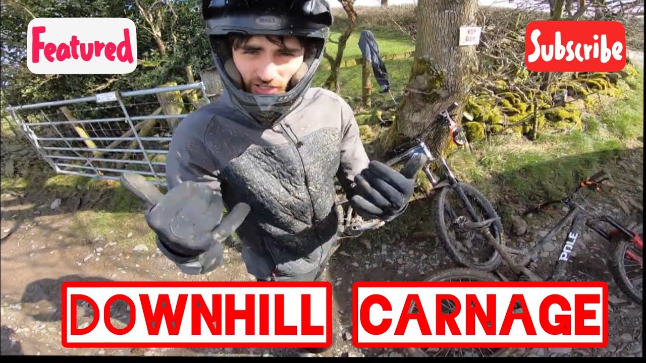 LLANGOLLEN DOWNHILL CARNAGE! **BIG CRASH**