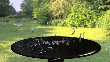 Breaking a glass -Blender 3d cell fracture test