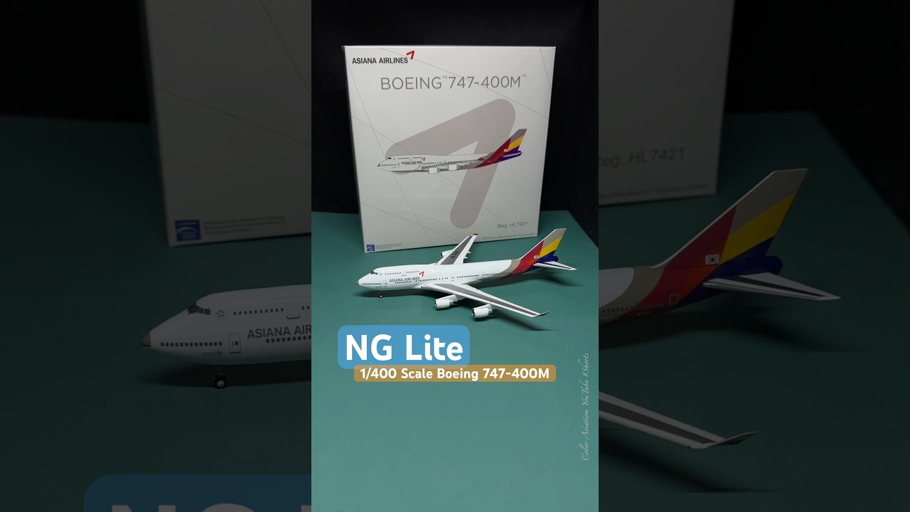 NG Lite 1/400 Scale Boeing 747-400M Aircraft Model! Asiana