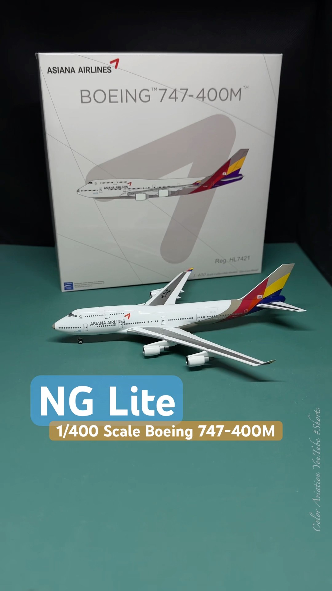 NG Lite 1/400 Scale Boeing 747-400M Aircraft Model! Asiana