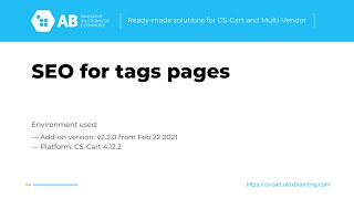 Update of "SEO for tags pages and auto-assignment by rules" add-on v2.2.0 for CS-Cart