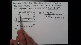 Chapter 16: Acid Base Equilibrium - How to find the pH of a solution of a weak acid