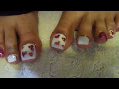 Valentines Day Toe Nails