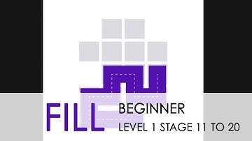 Fill one line puzzle game  | walkthrough Beginner level 1 stage 11 to 20
