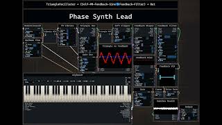 Lead guitar style synth using feedback phase distortion waveshaper.