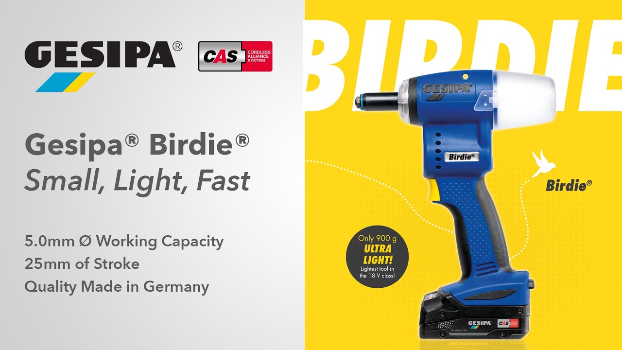 Cordless Rivet Gun Gesipa® Birdie®, Light, Small, Fast YouTube