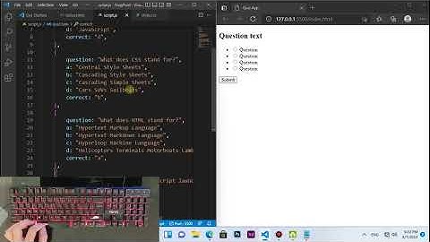 ASMR Programming - Quiz App using HTML CSS and JavaScript - No Talking