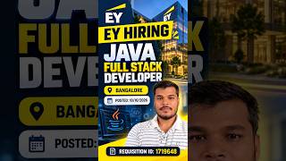 🚀 EY GDS is Hiring: Java Full Stack Developer | Bangalore #jobopening #bangalore