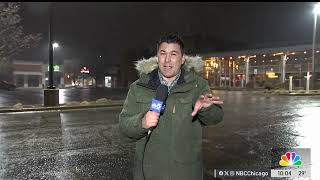 FREEZING rain impacts road conditions in Chicago's western suburbs