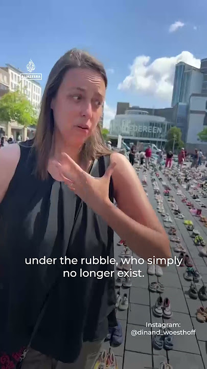 Dutch memorial honours Palestinian children killed in Gaza | AJ #shorts